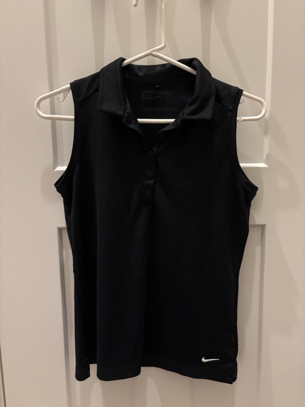 Nike Women's Black Sleeveless Polo Tank Top